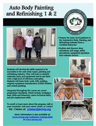 Auto Body Painting & Refinishing Flier